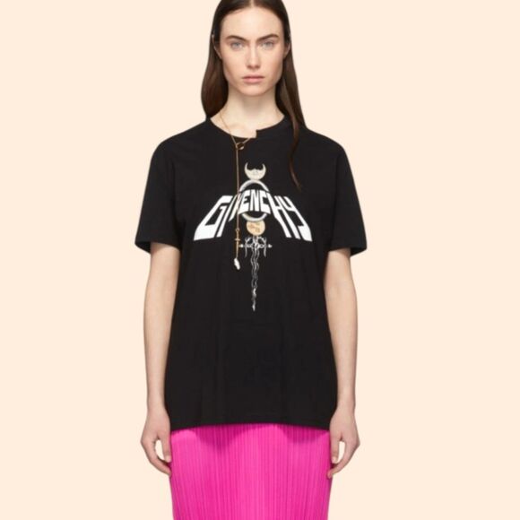 Givenchy Black G Chain Moon T-Shirt